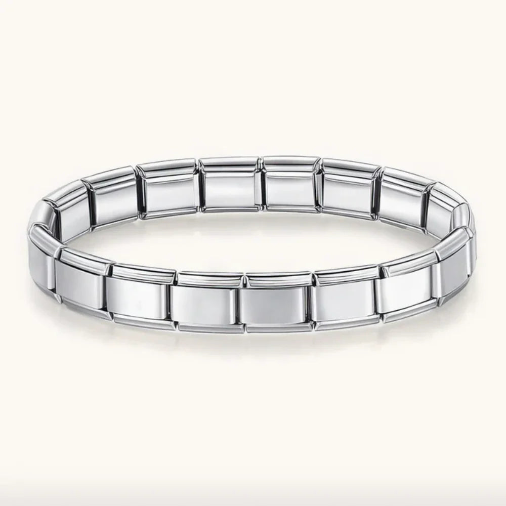 Silver Plain Charm Bracelet