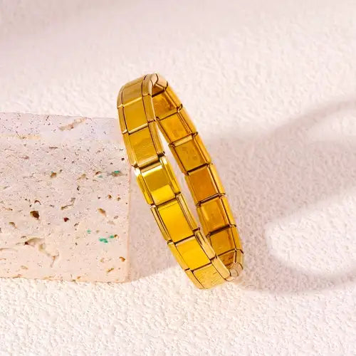 Gold Plain Charm Bracelet