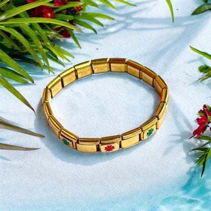 Gold Plain Charm Bracelet